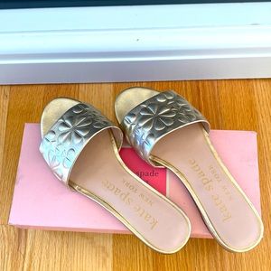 Emmie slide sandals gold